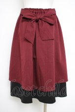画像2: axes femme POETIQUE / ダブルボタンデザインスカート M ワイン Y-26-09-26-049-AX-TO-SZ-ZY (2)