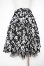 画像2: axes femme / ジャカードリボン付スカート F 黒 Y-26-09-26-054-AX-SK-SZ-ZY (2)