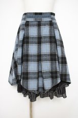 画像1: axes femme POETIQUE / 起毛チェックタックスカート M 黒×ブルー Y-26-09-26-055-AX-SK-SZ-ZY (1)