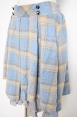 画像3: axes femme POETIQUE / 起毛チェックイレヘムスカート M 生成り×サックス Y-26-09-26-056-AX-SK-SZ-ZY (3)