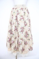 画像1: axes femme / グランブーケ柄スカート F イエロー Y-26-09-26-059-AX-SK-SZ-ZY (1)