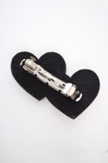 画像2: MILK / ダブルハートバレッタ  黒×ピンク Y-26-09-26-001-ML-AC-SZ-ZY (2)