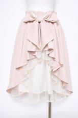 画像1: axes femme POETIQUE / リボン付きバックフリルスカート M ピンク Y-26-09-26-070-AX-SK-SZ-ZY (1)