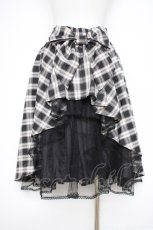 画像1: axes femme POETIQUE / リボン付きバックフリルスカート M 黒 Y-26-09-26-071-AX-SK-SZ-ZY (1)