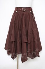 画像1: axes femme / ボリューミーイレヘムミドルスカート F 茶 Y-26-09-26-077-AX-SK-SZ-ZY (1)