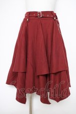 画像1: axes femme / ボリューミーイレヘムミドルスカート M 赤 Y-26-09-26-078-AX-SK-SZ-ZY (1)