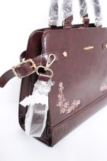 画像3: axes femme / 薔薇刺繍クラシカルボストン  Dブラウン Y-26-09-26-007-AX-BG-SZ-ZY (3)