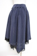 画像2: NIBBLE POISON / イレヘムzipデザインスカート M 紺 Y-26-09-26-079-LO-SK-SZ-ZY (2)