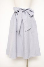 画像2: axes femme POETIQUE / バックリボンフレアスカート M サックス Y-26-09-26-082-AX-SK-SZ-ZY (2)