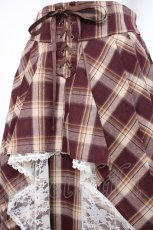 画像3: axes femme / チェック柄レースフリルスカート F 赤 Y-26-09-26-083-AX-SK-SZ-ZY (3)