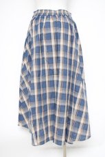 画像2: axes femme / チェック柄レースフリルスカート F ブルー Y-26-09-26-085-AX-SK-SZ-ZY (2)