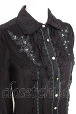 画像3: axes femme / ストーン付きブラウス M 黒 Y-26-09-26-009-AX-BL-SZ-ZY (3)