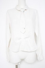 画像1: axes femme / ネクタイセットシャツブラウス F 白 Y-26-09-26-012-AX-BL-SZ-ZY (1)