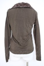 画像2: axes femme / ファーティペット付きカーディガン M カーキ Y-26-09-26-019-AX-TO-SZ-ZY (2)
