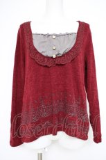 画像1: axes femme / レイヤード風ニット M ワイン Y-26-09-26-020-AX-TO-SZ-ZY (1)