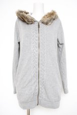 画像1: axes femme / ファーフードパーカー M グレー Y-26-09-26-022-AX-TO-SZ-ZY (1)