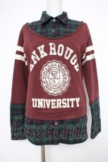画像1: Ank Rouge / レイヤードトップス M ワイン×グリーン Y-26-09-28-034-CA-TO-SZ-ZY (1)