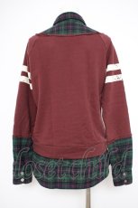 画像2: Ank Rouge / レイヤードトップス M ワイン×グリーン Y-26-09-28-034-CA-TO-SZ-ZY (2)