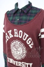 画像3: Ank Rouge / レイヤードトップス M ワイン×グリーン Y-26-09-28-034-CA-TO-SZ-ZY (3)