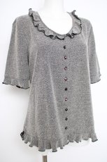 画像4: INGEBORG / リボンカットソーアンサンブル  グレー Y-26-09-28-038-LO-TO-SZ-ZY (4)
