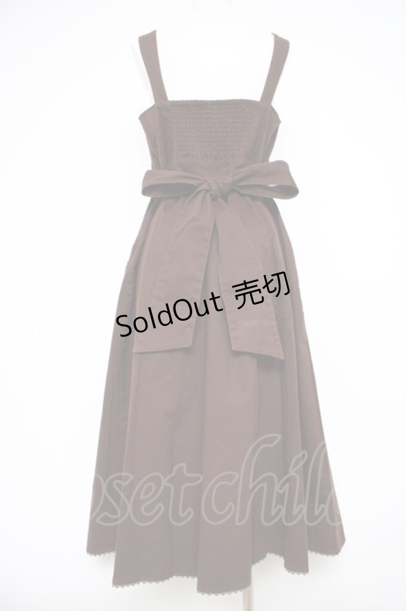 画像3: Maison de FLEUR Petite Robe canone  / ベリーを浮かべるジャンパースカート M ブラウン Y-26-09-28-045-LO-OP-SZ-ZY (3)