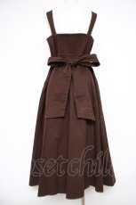 画像3: Maison de FLEUR Petite Robe canone  / ベリーを浮かべるジャンパースカート M ブラウン Y-26-09-28-045-LO-OP-SZ-ZY (3)