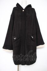 画像1: axes femme / 裏ボアニットコーディガン 3L 黒 Y-26-09-28-051-AX-TO-SZ-ZY (1)
