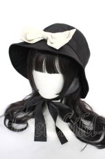 画像1: m petit by misako / サンリオコラボリボンバケットハット  黒 Y-26-09-28-010-LO-AC-SZ-ZY (1)
