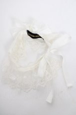 画像4: ATELIER PIERROT / モチーフ付レースチョーカー  白 Y-26-09-28-001-EL-ZA-SZ-ZY (4)