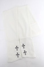 画像1: Ozz Croce / クロス刺繍アームカバー  白 Y-26-09-28-003-OO-ZA-SZ-ZY (1)