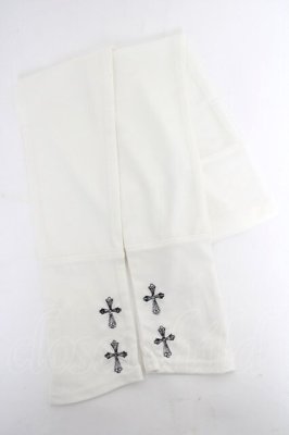 Preview of クロス刺繍アームカバー  白