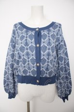 画像1: axes femme POETIQUE / カギガラジャカードニットＣＤ  サックス Y-26-09-30-053-AX-TO-SZ-ZY (1)