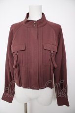 画像1: axes femme / ショート丈ミリタリーブルゾン F モカ Y-26-09-30-057-AX-CO-SZ-ZY (1)