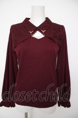画像1: axes femme / カットワークデザインプルオーバー F ワイン Y-26-09-30-058-AX-TO-SZ-ZY (1)
