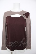画像1: axes femme / ベルトディティールトップス F 茶 Y-26-09-30-059-AX-TO-SZ-ZY (1)