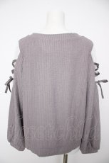 画像2: axes femme / 袖レースアッププルオーバー M ラベンダー Y-26-09-30-060-AX-TO-IG-ZY (2)