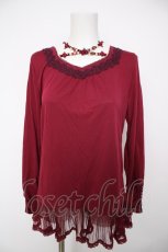 画像1: axes femme / プチローズホルターロングインナーカットソー  ワイン Y-26-09-30-066-AX-TO-SZ-ZY (1)