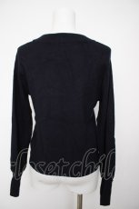 画像2: axes femme / テレスコープラメ刺繍ニット  紺 Y-26-09-30-075-AX-TO-AS-ZY (2)