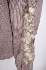 画像3: axes femme / 花刺繍ニットカーデ  ベージュ Y-26-09-30-076-AX-TO-SZ-ZY (3)