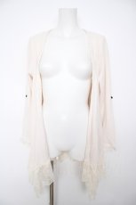 画像1: axes femme / 裾レーストッパーカーデ M オフシロ Y-26-09-30-079-AX-TO-IG-ZY (1)