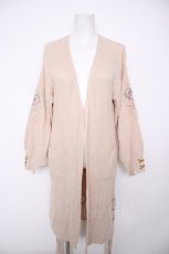 画像1: axes femme / ロングニットカーディガン  ベージュ Y-26-09-30-080-AX-TO-AS-ZY (1)