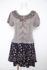 画像1: axes femme / ニットワンピース  グレー Y-26-09-30-088-AX-TO-SZ-ZY (1)