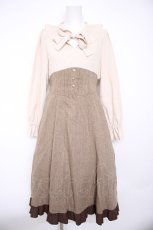 画像1: axes femme / ハイウエストドッキングワンピース F ブラウン Y-26-09-30-101-AX-OP-SZ-ZY (1)