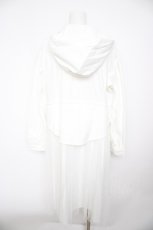 画像2: axes femme POETIQUE / チュール使いロングパーカー M 白 Y-26-09-30-112-AX-OP-SZ-ZY (2)