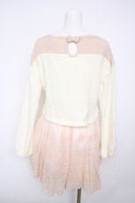 画像2: LIZ LISA / ニット切替チュール刺繍ワンピース 0 オフ×ピンク Y-26-09-30-119-LO-OP-SZ-ZY (2)