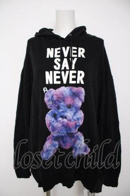 Preview of NEVER SAY NEVER HOODIE  黒