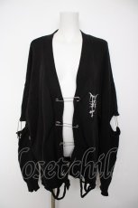 画像1: TRAVAS TOKYO / 安ピンデザインニットカーデ  黒 Y-26-09-30-037-PU-TO-SZ-ZY (1)