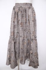 画像1: axes femme NOSTALGIE / ペイズリー×チェックスカート F 茶 Y-26-10-03-076-AX-SK-SZ-ZY (1)