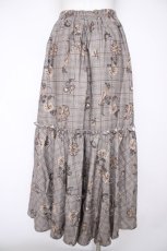 画像2: axes femme NOSTALGIE / ペイズリー×チェックスカート F 茶 Y-26-10-03-076-AX-SK-SZ-ZY (2)