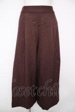 画像1: axes femme / チェック切替ワイドパンツ M 茶 Y-26-10-03-082-AX-PA-SZ-ZY (1)